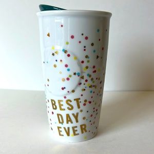 Starbucks 2015 ‘Best Day Ever’ Confetti Dot Collection Ceramic Tumbler